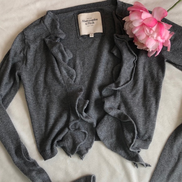Abercrombie & Fitch Sweaters - Abercrombie & Fitch Ruffled Cardigan
